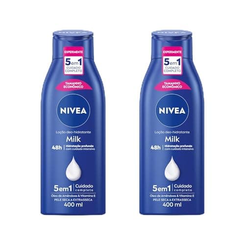 NIVEA Kit Hidratante Corporal Milk Pele Seca 400ml - 2 unidades